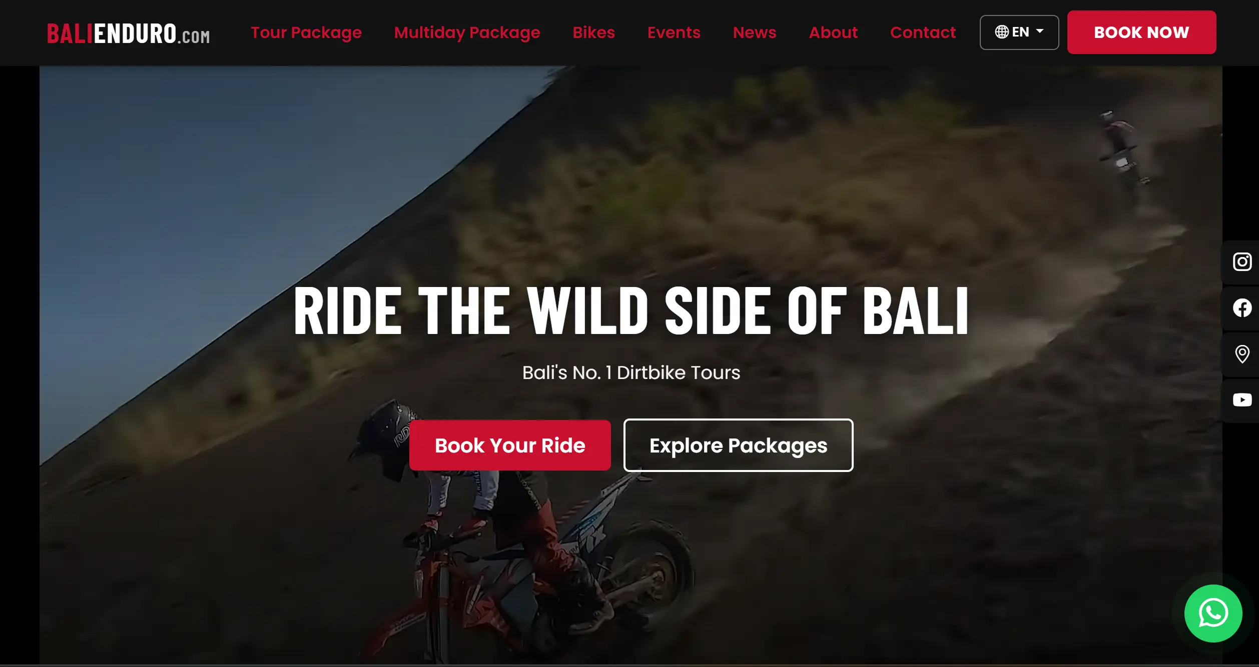 Bali Enduro — Website Tur Adventure